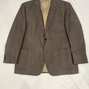 Kenneth Roberts Platinum Men's Tan Houndstooth Sport Coat Size XL Classic Career
